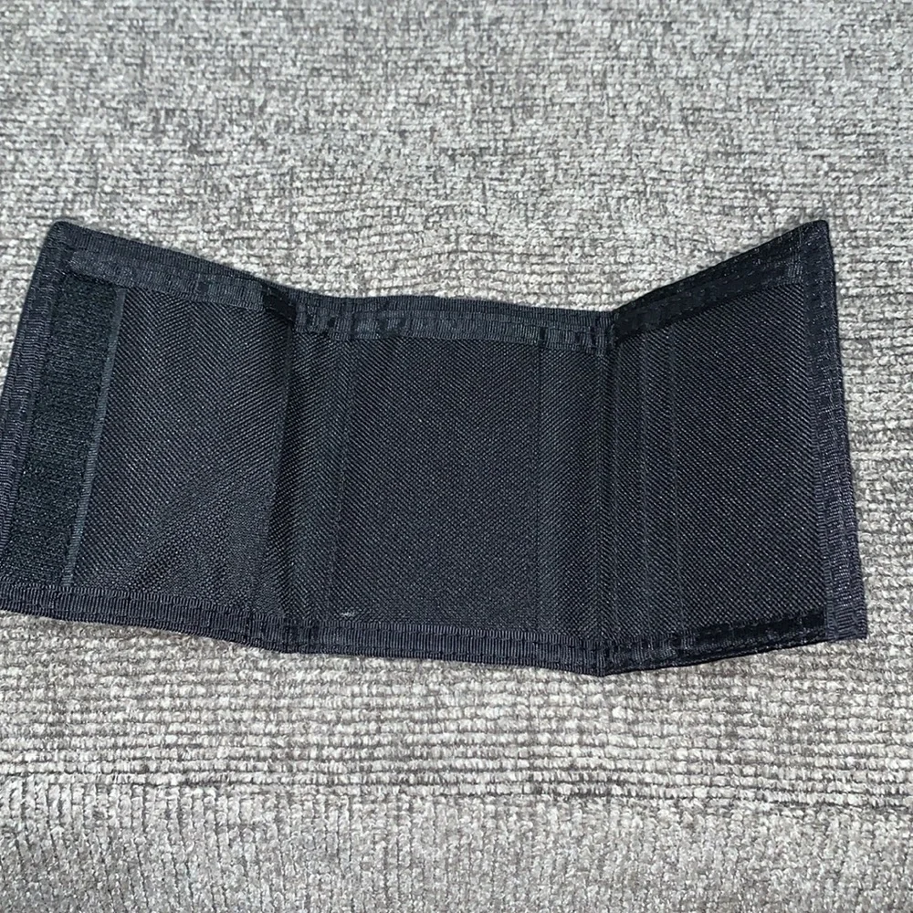 EUC Black retro Velcro wallet